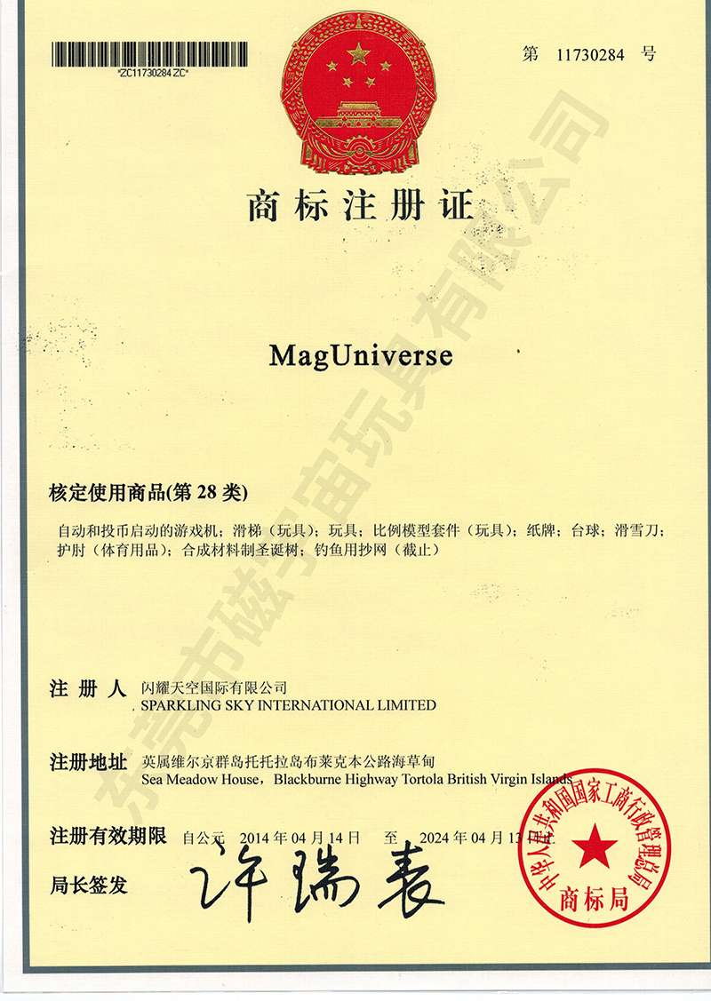 Brand certificate